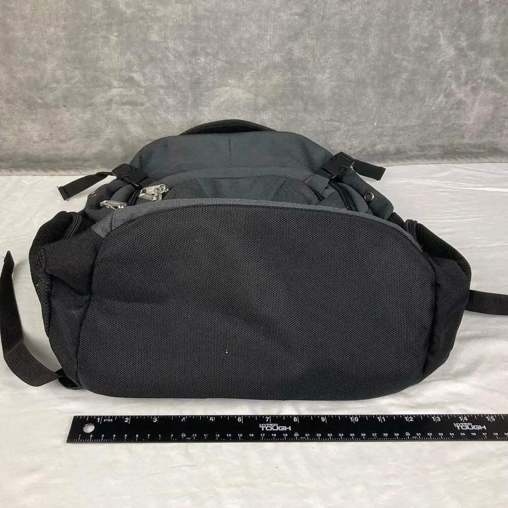 eBags EB4711 Laptop Backpack Gray Carabiner Clip Logo Embroidery Commuter Tech